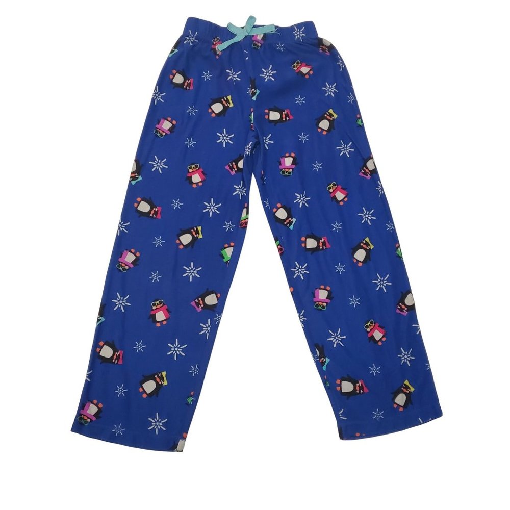 Total Girl Women's Penguin Pajamas  Large Blue  Penguin Polyester